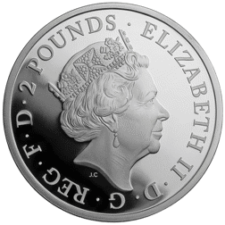 Pre-Owned 2018 UK Queen’s Beasts The Dragon 1oz Proof Silver Coin - VAT Free