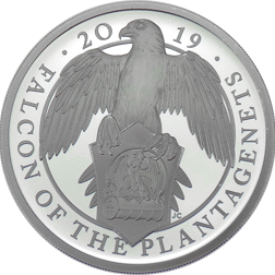 Pre-Owned 2019 UK Queen’s Beasts The Falcon 1oz Proof Silver Coin - VAT Free