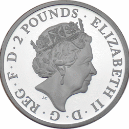 Pre-Owned 2019 UK Queen’s Beasts The Falcon 1oz Proof Silver Coin - VAT Free