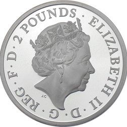 Pre-Owned 2019 UK Queen’s Beasts The Yale 1oz Proof Silver Coin - VAT Free