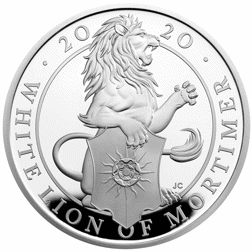 Pre-Owned 2020 UK Queen’s Beasts The White Lion 1oz Proof Silver Coin - VAT Free