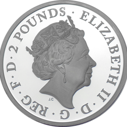 Pre-Owned 2020 UK Queen’s Beasts The White Lion 1oz Proof Silver Coin - VAT Free