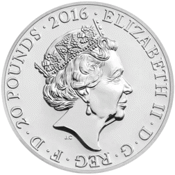 Pre-Owned 2016 UK Queen Elizabeth II's 90th Birthday £20 Fine Silver Coin - Carded - VAT Free