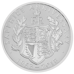 Pre-Owned 2018 UK 65th Anniversary Coronation £5 Proof Silver Coin - VAT Free