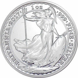 Pre-Owned 2017 UK Britannia 1oz Brilliant Uncirculated Silver Coin - VAT Free
