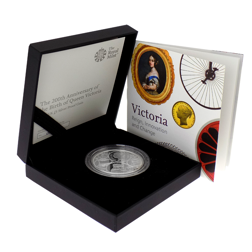 Pre-Owned 2019 UK 200th Anniversary Queen Victoria £5 Proof Silver Coin - VAT Free