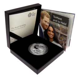 Pre-Owned 2018 UK Meghan and Harry Royal Wedding £5 Proof Silver Coin - VAT Free