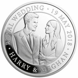 Pre-Owned 2018 UK Meghan and Harry Royal Wedding £5 Proof Silver Coin - VAT Free