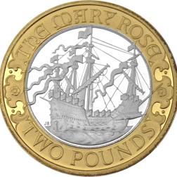 Pre-Owned 2011 UK 500th Anniversary Of The Mary Rose £2 Piedfort Proof Silver Coin - VAT Free
