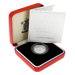 Pre-Owned 2007 UK Gateshead Millennium Bridge £1 Proof Piedfort Silver Coin - VAT Free