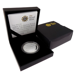 Pre-Owned 2011 UK HRH Prince Philip £5 Crown Silver Proof Piedfort Coin - VAT Free