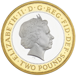 Pre-Owned 2011 UK King James Bible £2 Proof Piedfort Silver Coin - VAT Free