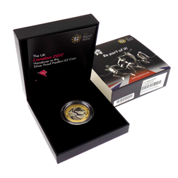 Pre-Owned 2012 UK Olympic Games Handover Ceremony To Rio £2 Proof Piedfort Silver Coin - VAT Free