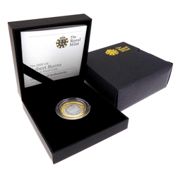 Pre-Owned 2009 UK Robert Burns £2 Proof Silver Coin - VAT Free