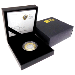Pre-Owned 2009 UK Robert Burns £2 Proof Silver Coin - VAT Free