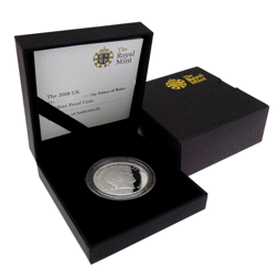 Pre-Owned 2008 UK The Prince Of Wales £5 Proof Silver Crown Coin - VAT Free