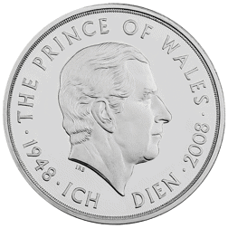 Pre-Owned 2008 UK The Prince Of Wales £5 Proof Silver Crown Coin - VAT Free