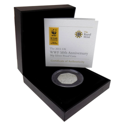 Pre-Owned 2011 UK World Wildlife Fund 50p Proof Silver Coin - VAT Free