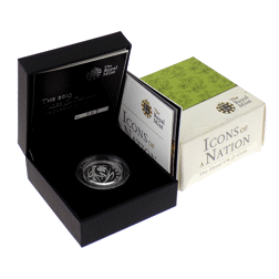 Pre-Owned 2013 UK Icons Of A Nation: Wales Floral Proof Piedfort £1 Silver Coin - VAT Free
