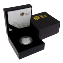 Pre-Owned 2011 UK Capital Cities Cardiff Proof Piedfort £1 Silver Coin - VAT Free