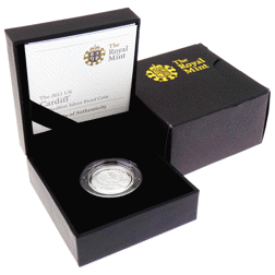 Pre-Owned 2011 UK Capital Cities Cardiff Proof Piedfort £1 Silver Coin - VAT Free