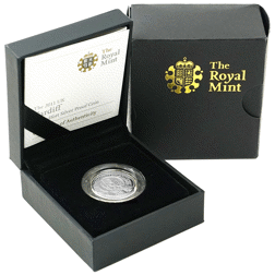 Pre-Owned 2011 UK Capital Cities Cardiff Proof Piedfort £1 Silver Coin - VAT Free