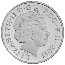 Pre-Owned 2011 UK Capital Cities Cardiff Proof Piedfort £1 Silver Coin - VAT Free
