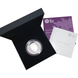 Pre-Owned 2018 UK Four Generations of the Royal Family £5 Piedfort Proof Silver Coin - VAT Free