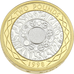 Pre-Owned 1998 UK £2 Piedfort Proof Silver Coin - VAT Free