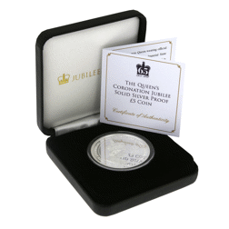 Pre-Owned 2018 Alderney Coronation Jubilee Crown Silver £5 Coin - VAT Free