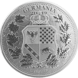 Pre-Owned 2019 Allegories: Britannia and Germania 1oz Silver Coin - VAT Free