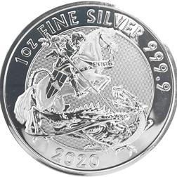 Pre-Owned 2020 Royal Mint Valiant 1oz Silver Coin - VAT Free
