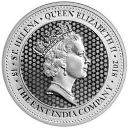 Pre-Owned 2018 St. Helena Spade Guinea Shield 1oz Silver Coin - VAT Free