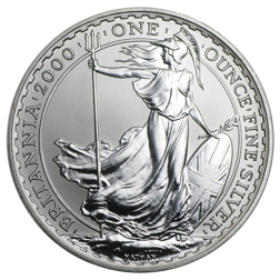 Pre-Owned 2000 UK Britannia 1oz Silver Coin - VAT Free