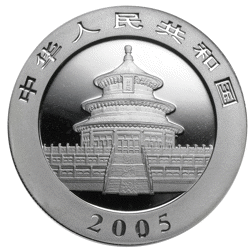 Pre-Owned 2005 Chinese Panda 1oz Silver Coin - VAT Free