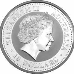 Pre-Owned 2000 Australian Lunar Dragon 10oz Silver Coin - VAT Free