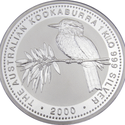 Pre-Owned 2000 Australian Kookaburra 1kg Silver Coin - VAT Free