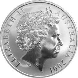 Pre-Owned 2001 Australian Kangaroo 1oz Silver Coin - VAT Free