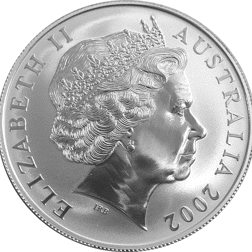 Pre-Owned 2002 Australian Kangaroo 1oz Silver Coin - VAT Free