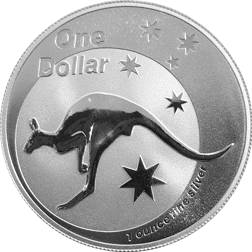 Pre-Owned 2005 Australian Kangaroo 1oz Silver Coin - VAT Free