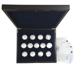 Pre-Owned 2003 Solomon Islands Flight History Proof Silver 13-Coin Collection - VAT Free