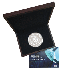 Pre-Owned 2018 Isle Of Man '100 Years of the Royal Air Force' 10oz Proof Silver Coin - VAT Free