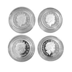 Pre-Owned 2004-2007 UK £1 Bridges Piedfort Proof Silver 4-Coin Set - VAT Free