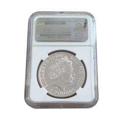 Pre-Owned 2014 UK Lunar Horse 1oz Silver Coin NGC Graded MS 69 - 3853398-233 - VAT Free