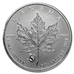Pre-Owned 2016 Canadian Maple 'Monkey Privy' 1oz Silver Coin - VAT Free