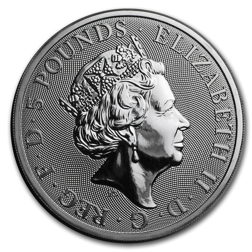 Pre-Owned 2020 UK Queen’s Beasts The White Lion of Mortimer 2oz Silver Coin - VAT Free