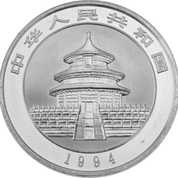 Pre-Owned 1994 Chinese Panda 1oz Silver Coin - VAT Free