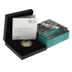 Pre-Owned 2017 'The First World War of Aviation' £2 Proof Piedfort Silver Coin - VAT Free
