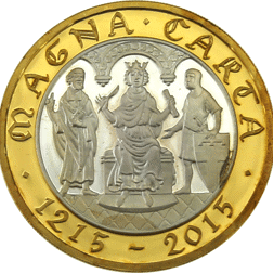 Pre-Owned 2015 UK Magna Carta 800th Anniversary £2 Proof Silver Coin - VAT Free