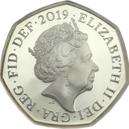Pre-Owned 2019 UK Sherlock Holmes 50p Proof Silver Coin - VAT Free